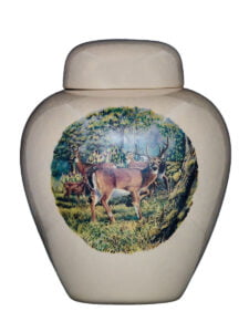 Summer deer urn | Silver Prairie Urns