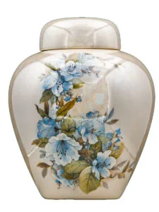 Floral blue urn | Silver Prairie Urns
