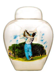 Golfer urn | Silver Prairie Urns