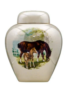 Grazing horse urn A | Silver Prairie Urns