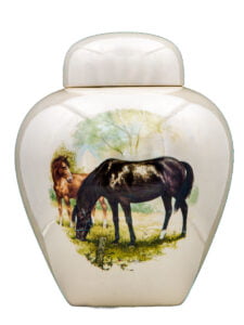 Grazing horse B urn | Silver Prairie Urns