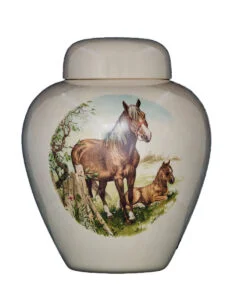 Grazing horse D urn | Silver Prairie Urns