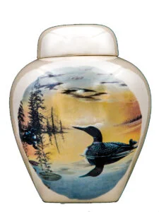 Loon urn - Silver Prairie Urns