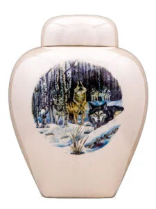 Wolf B urn | Silver Prairie Urns
