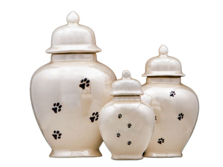 Classic paw print urns | Silver Prairie Urns